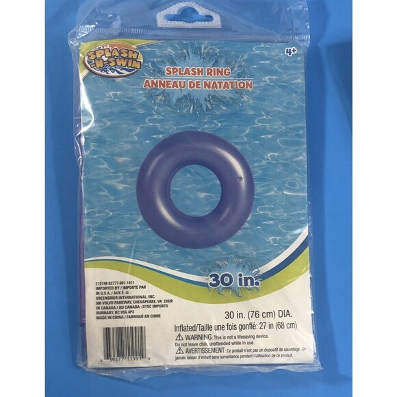 6 Inflatables Beach Pool Swim Rings 24”-30" & 17.5” Beach Balls for Kids 4-10 - Picture 6 of 8